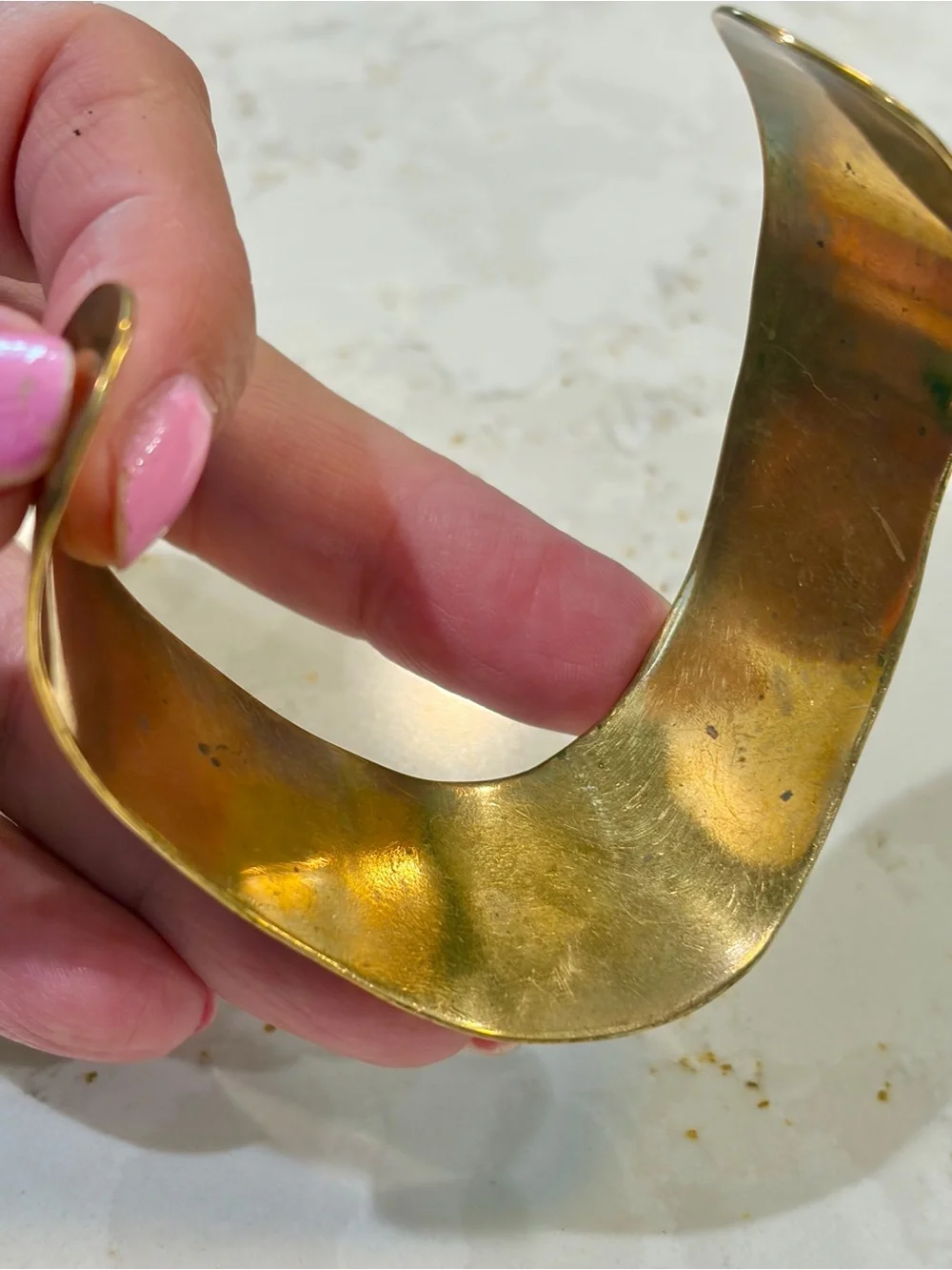 Gold-Tone Cuff Bracelet with Bright Turquoise Stones